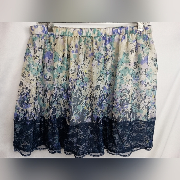 2/$30 SO Green Blue Bubble Short Mini Skirt Pleated Ruffled Casual (#801) - Picture 6 of 7